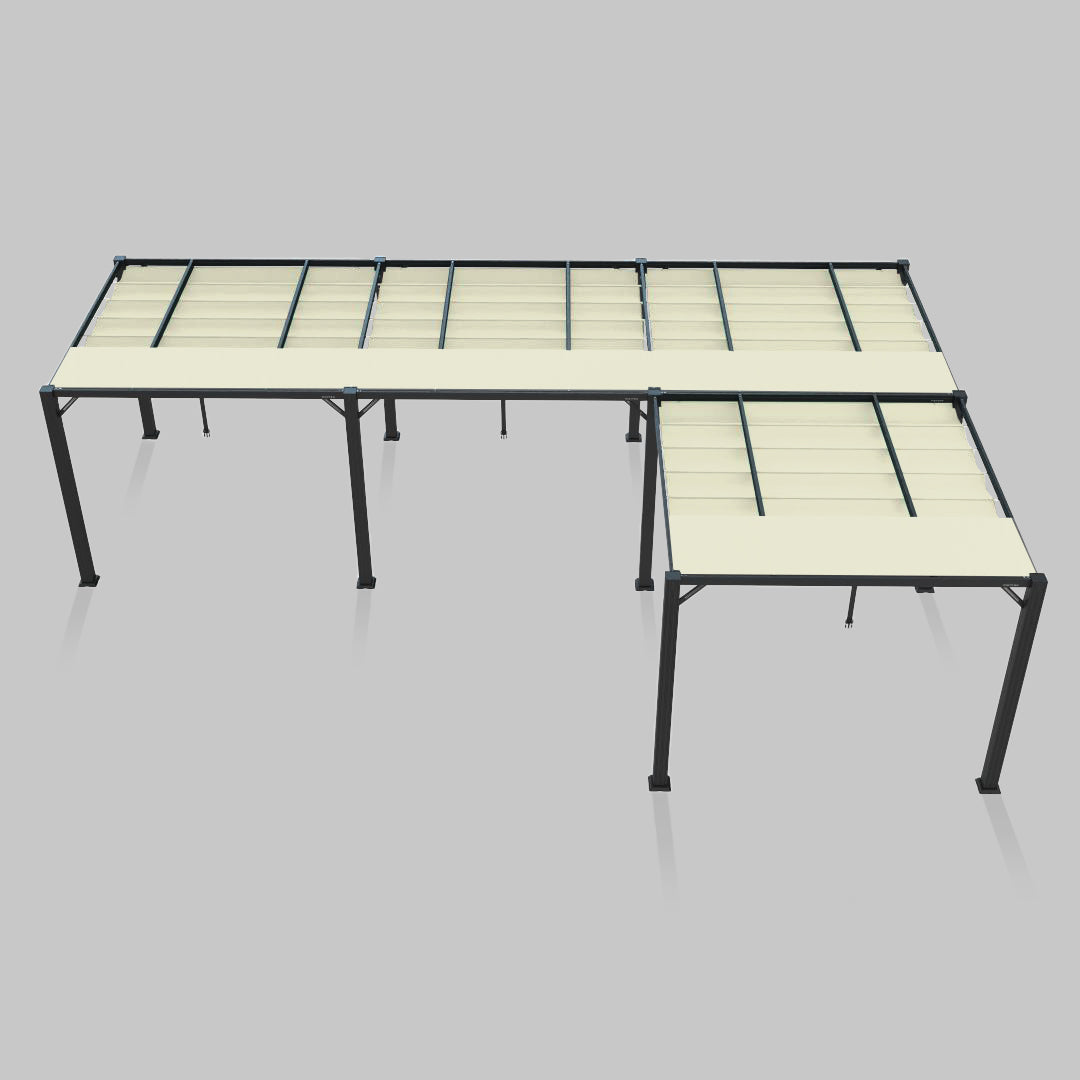#configuration pergola_L shape #frame colour_Aluminum