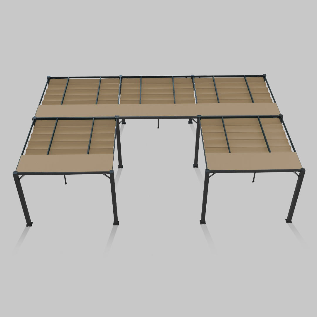 #configuration pergola_U shape #frame colour_Black