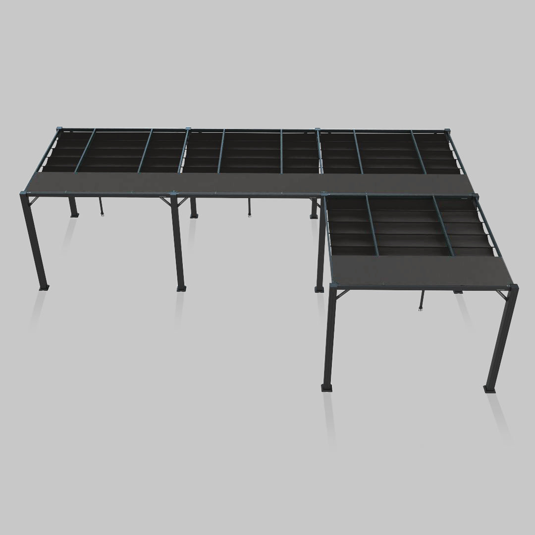 #configuration pergola_L shape #frame colour_Black