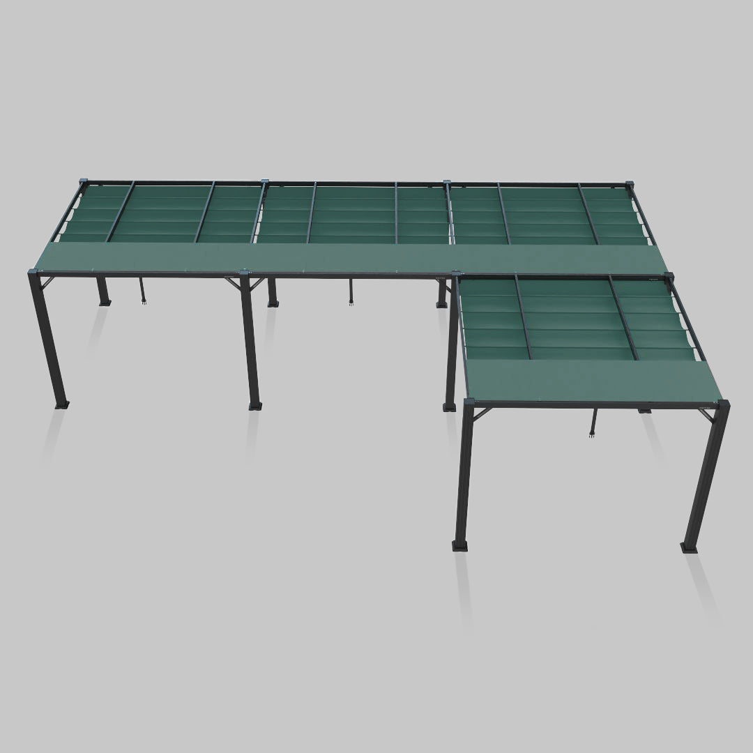#configuration pergola_L shape #frame colour_Black