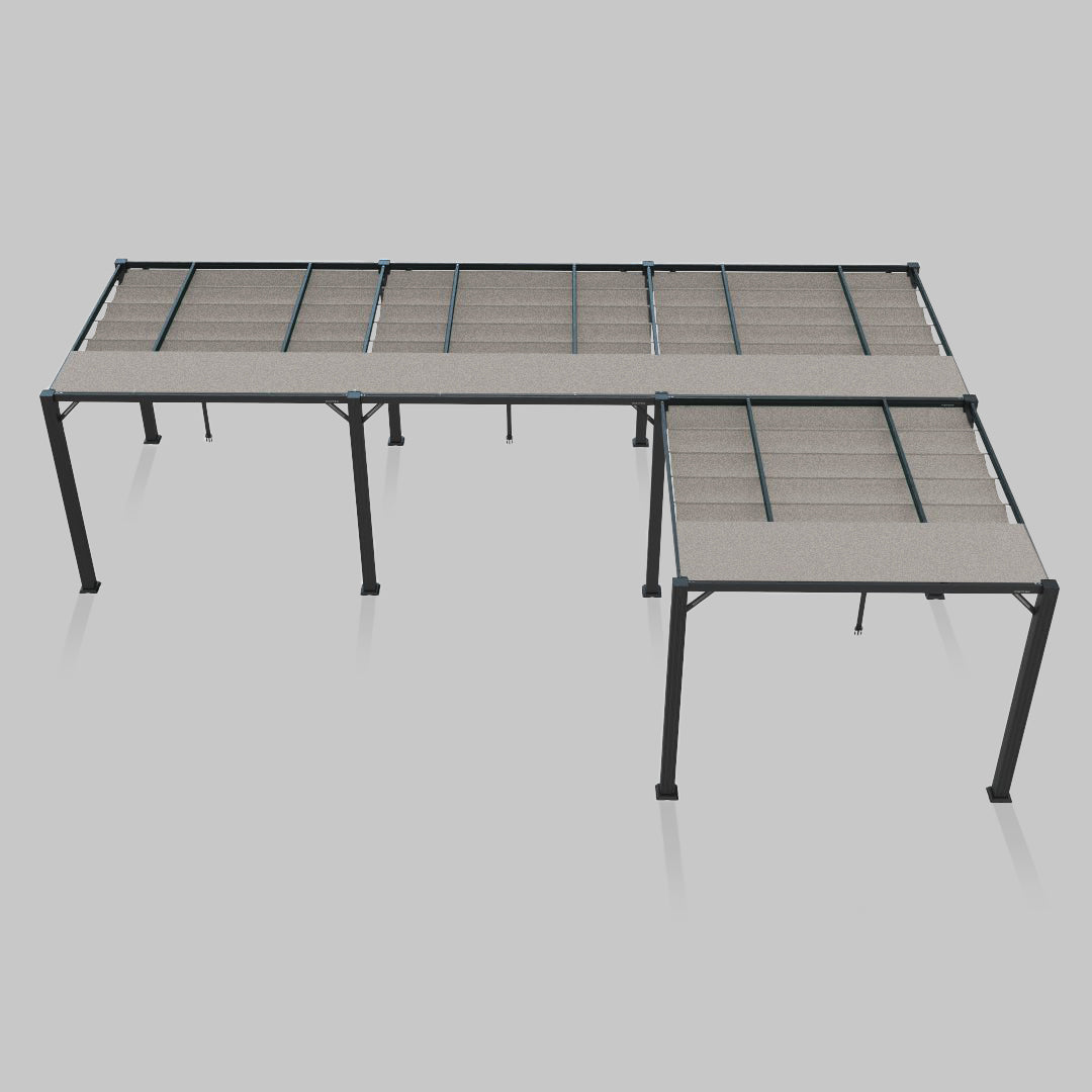 #configuration pergola_L shape #frame colour_Black