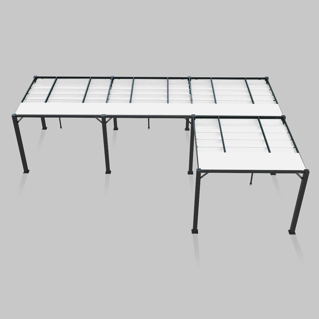 #configuration pergola_L shape #frame colour_Black