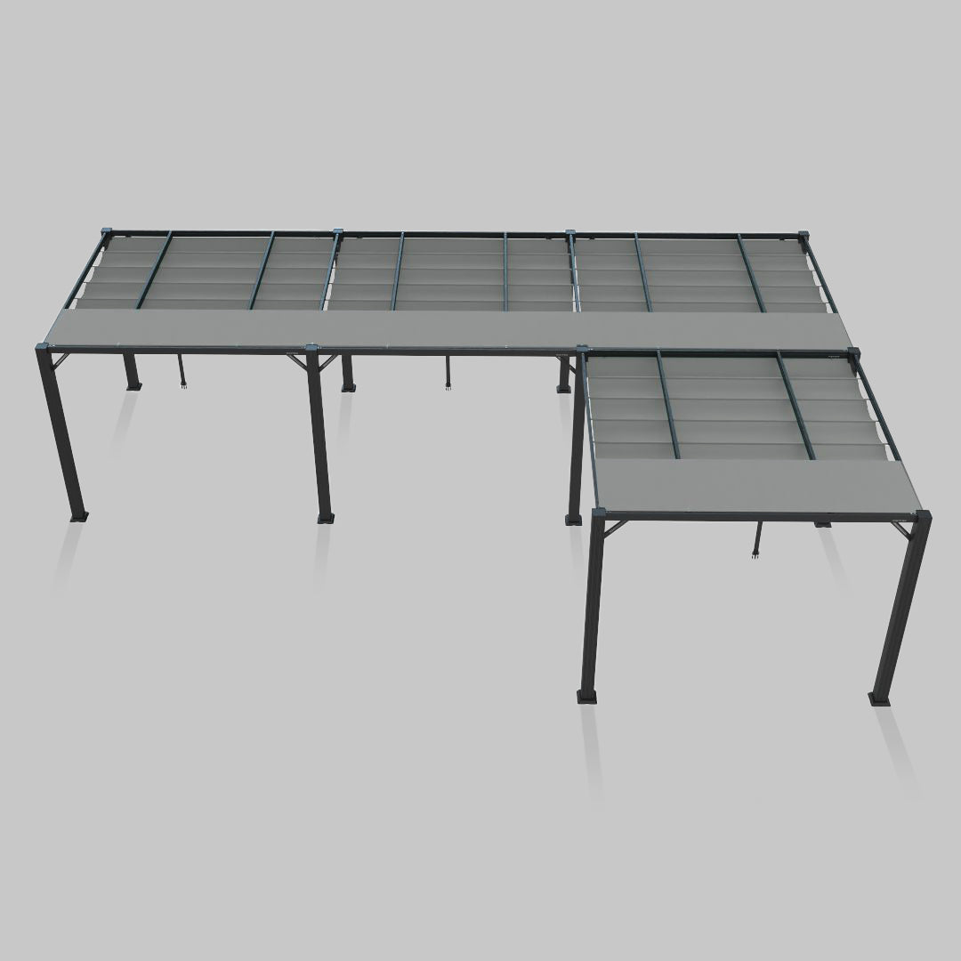 #configuration pergola_L shape #frame colour_Black