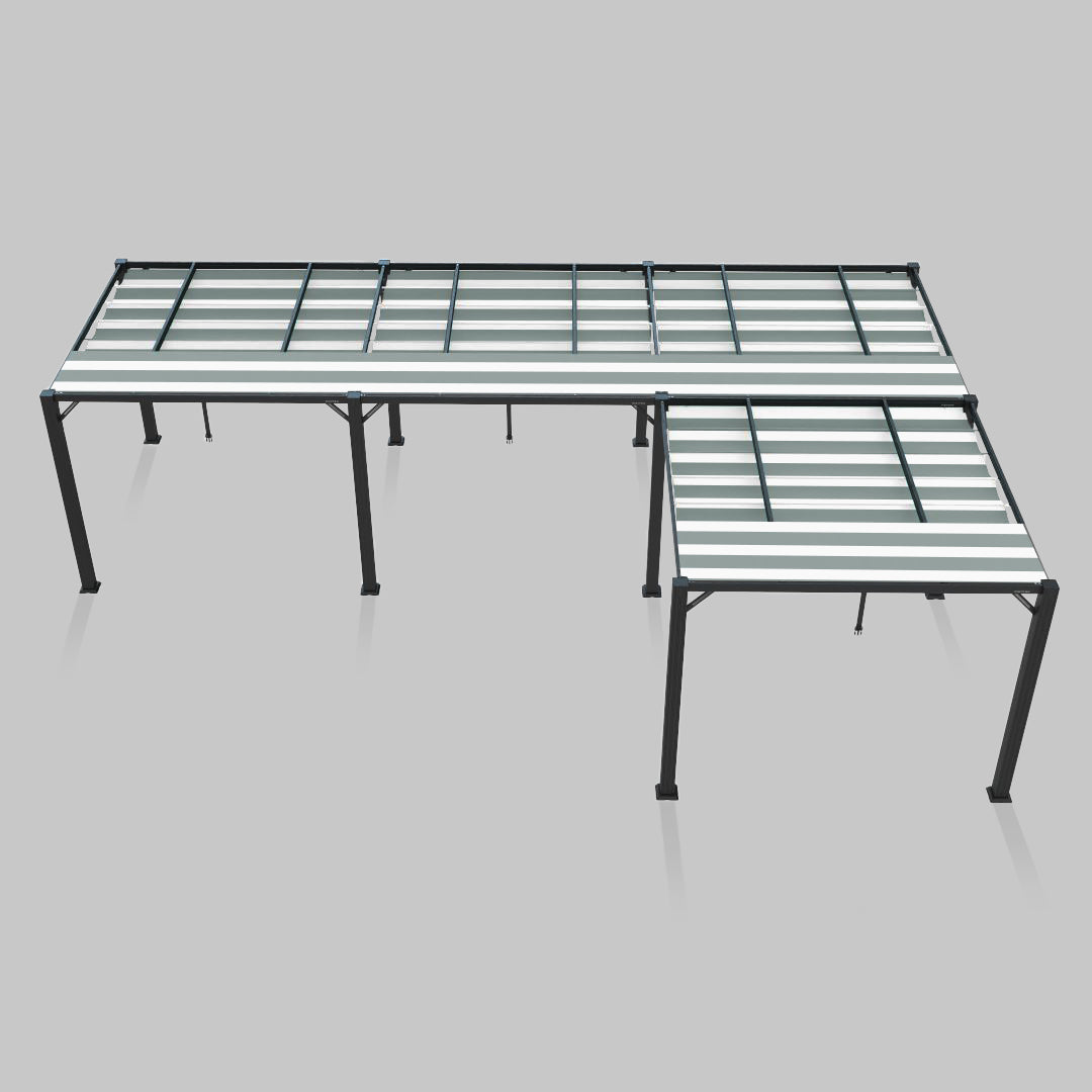 #configuration pergola_L shape #frame colour_Black