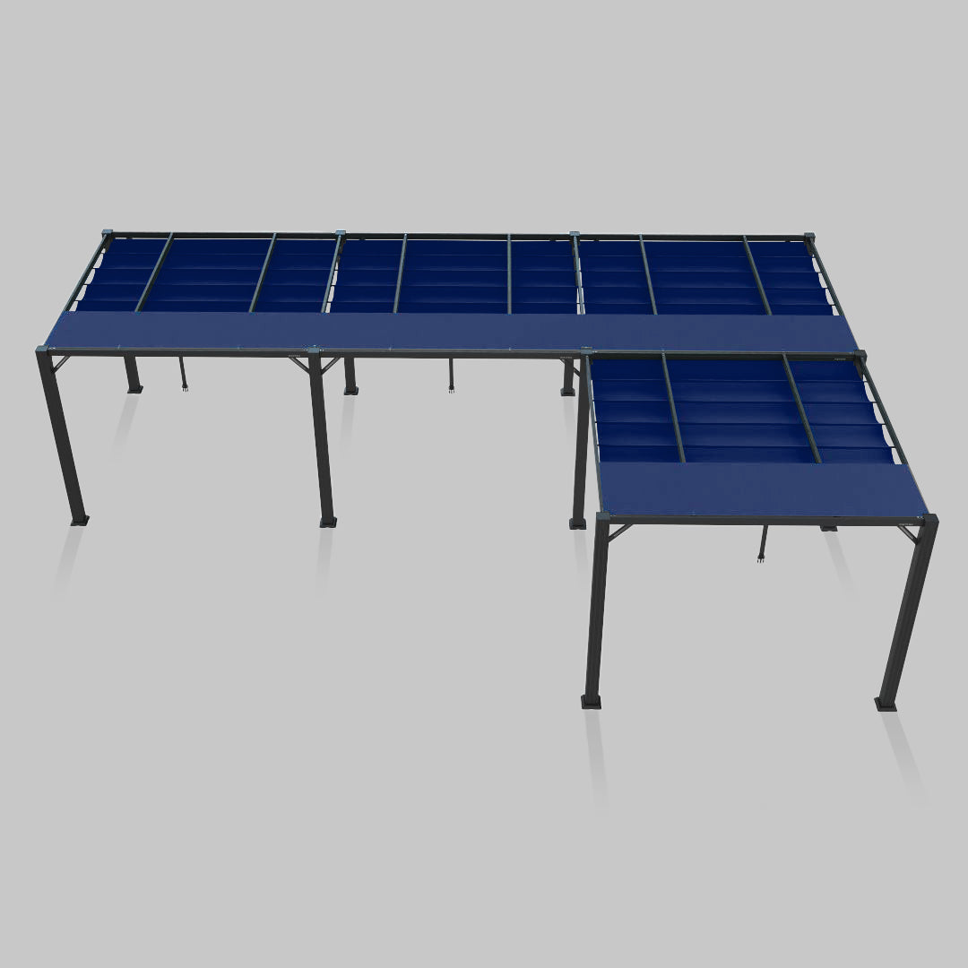 #configuration pergola_L shape #frame colour_Black