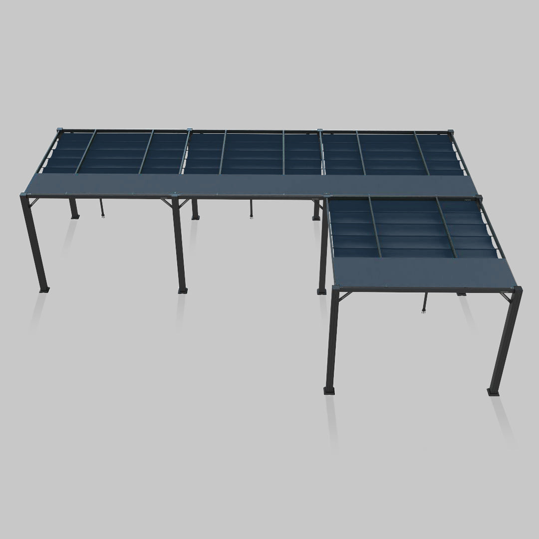 #configuration pergola_L shape #frame colour_Black