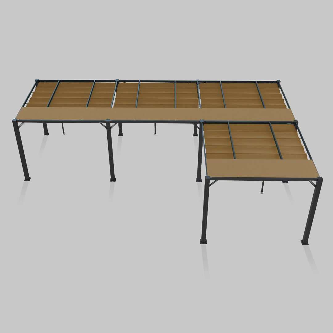 #configuration pergola_L shape #frame colour_Black