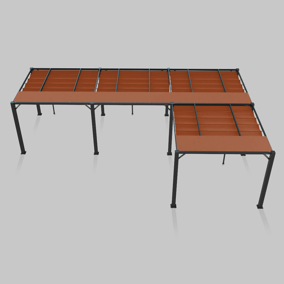 #configuration pergola_L shape #frame colour_Black