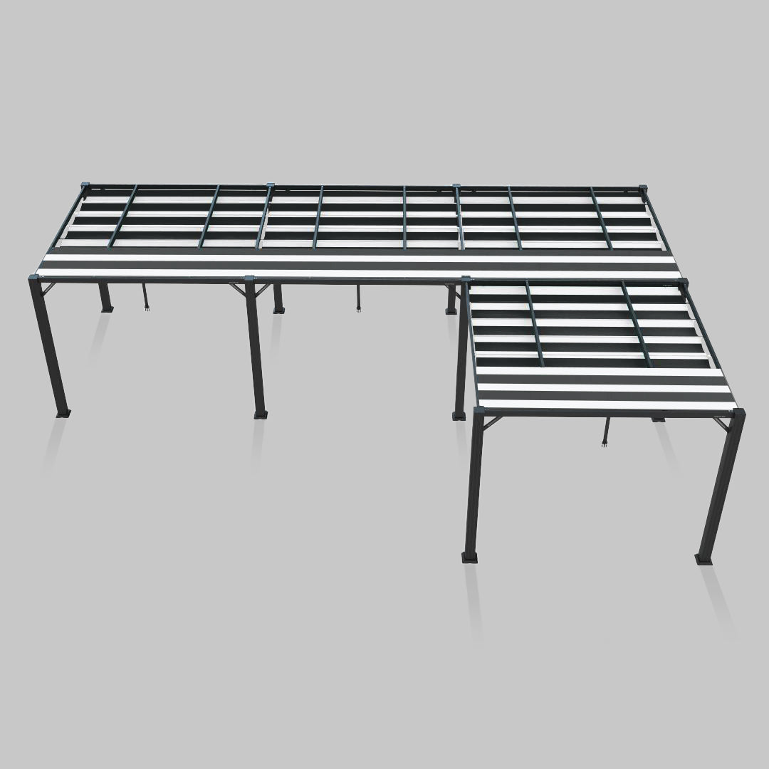 #configuration pergola_L shape #frame colour_Black