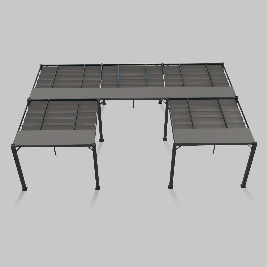 #configuration pergola_U shape #frame colour_Black