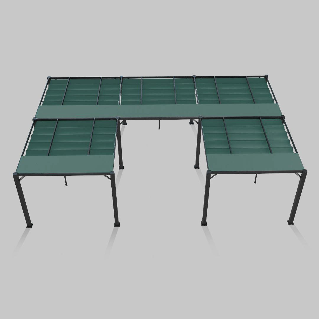 #configuration pergola_U shape #frame colour_Black