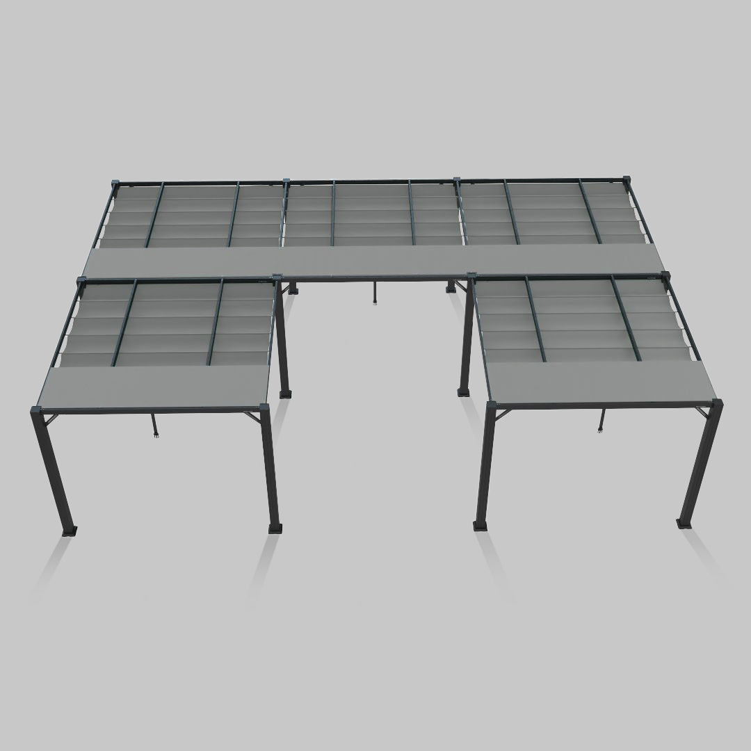 #configuration pergola_U shape #frame colour_Black