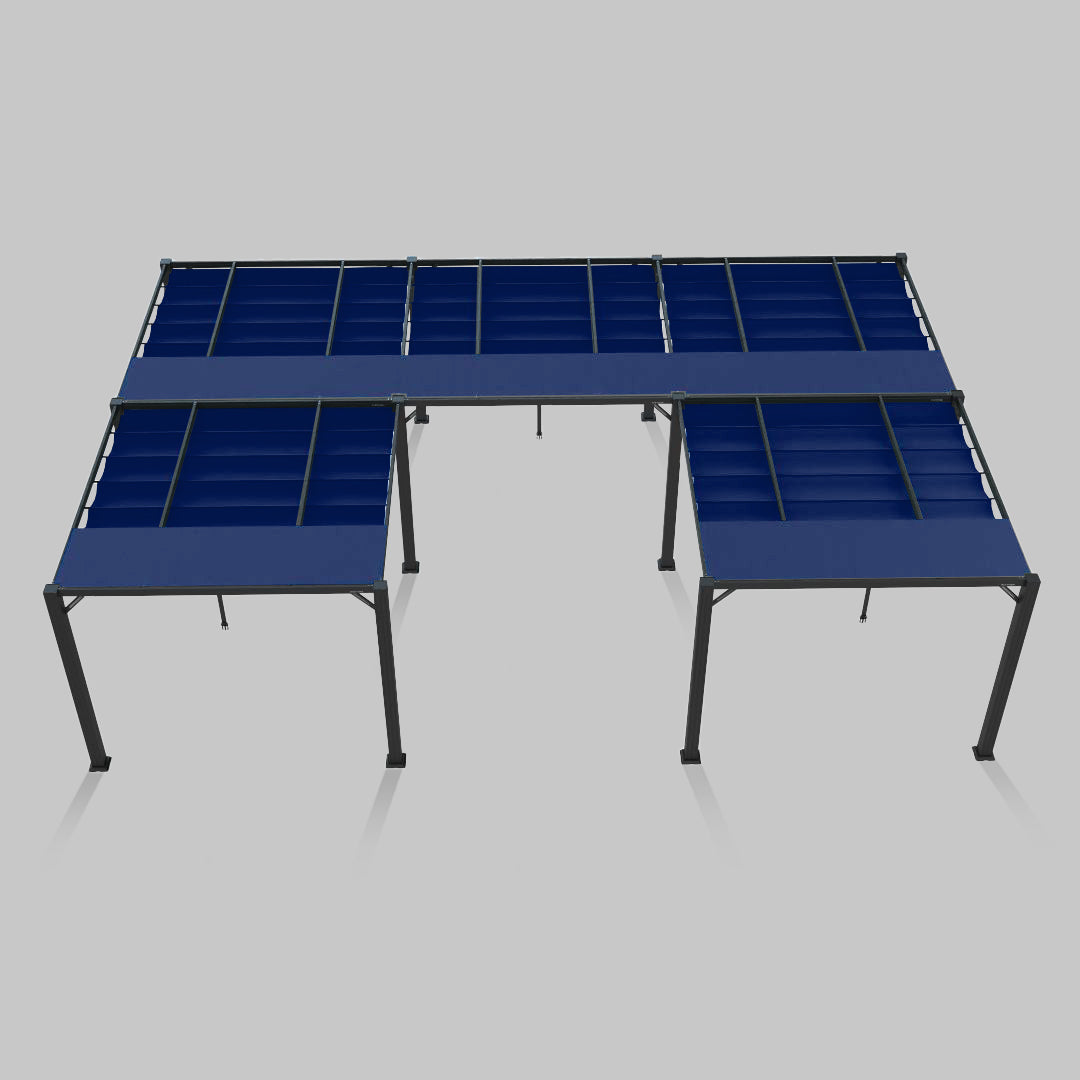 #configuration pergola_L shape #frame colour_Black