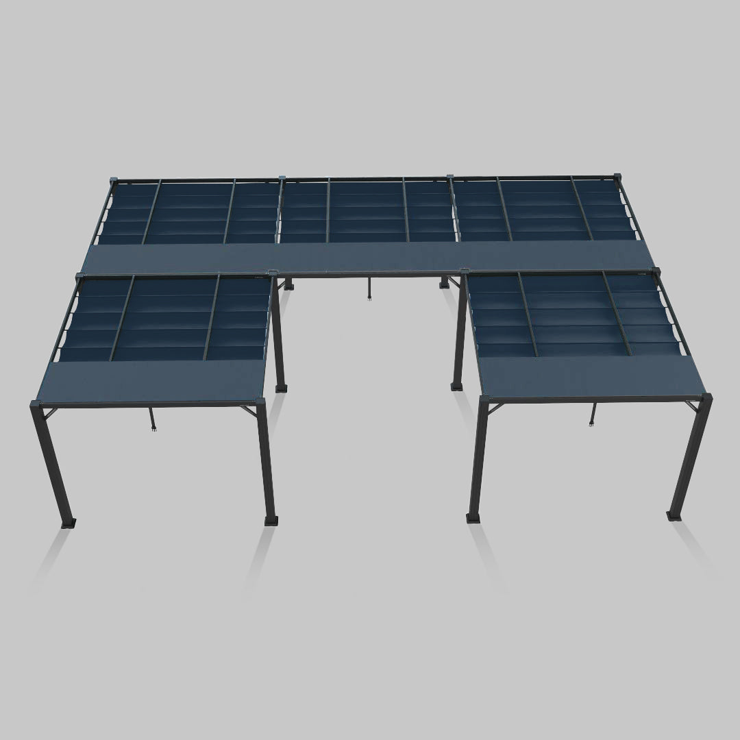 #configuration pergola_U shape #frame colour_Black