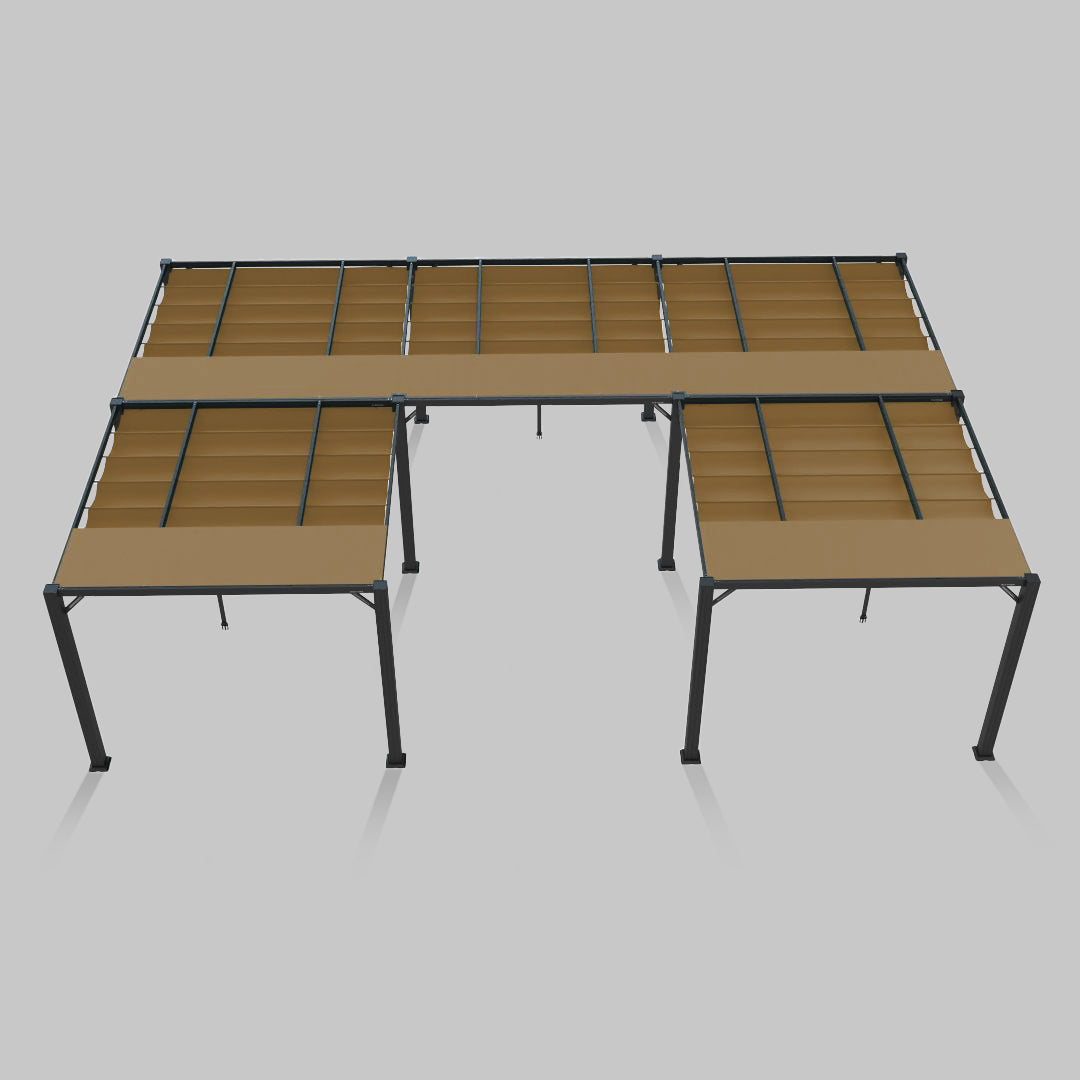 #configuration pergola_U shape #frame colour_Black