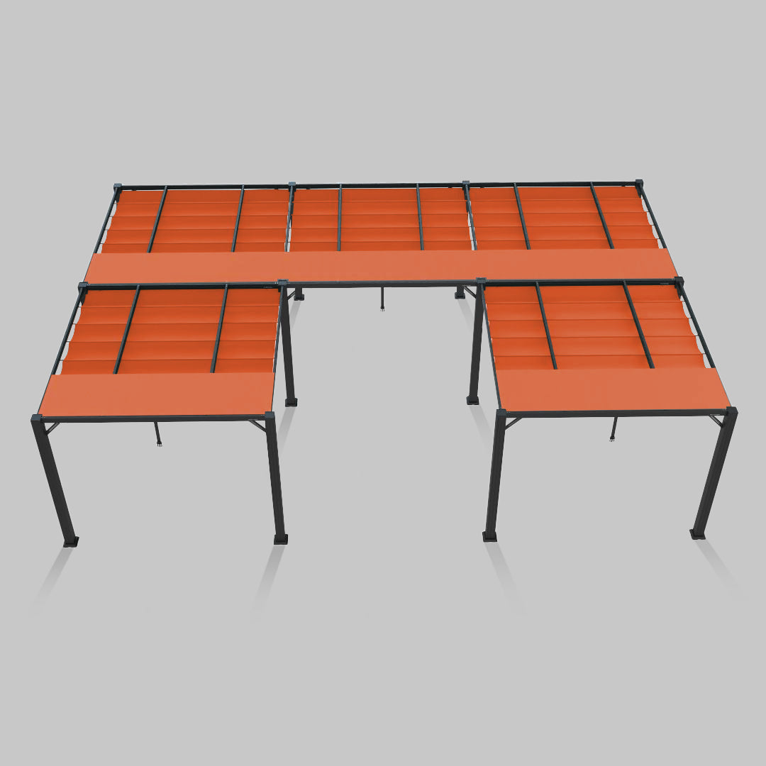 #configuration pergola_U shape #frame colour_Black