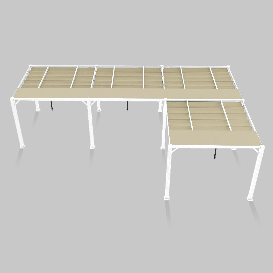 #configuration pergola_L shape #frame colour_White