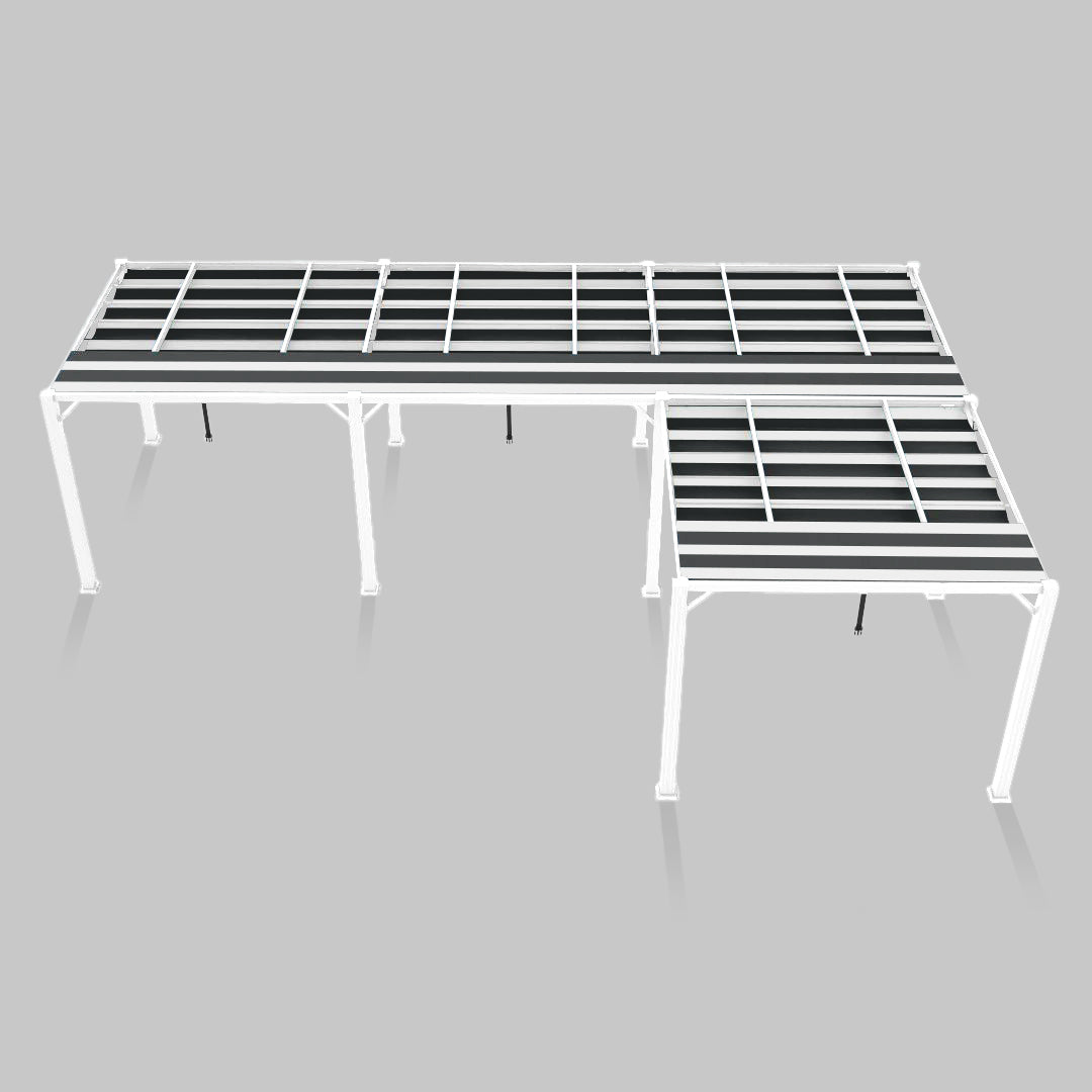 #configuration pergola_L shape #frame colour_White