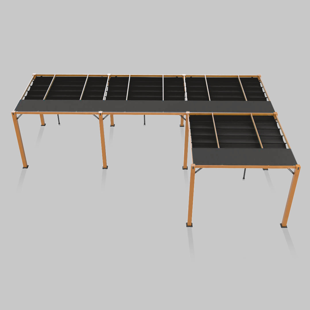 #configuration pergola_L shape #frame colour_Wood