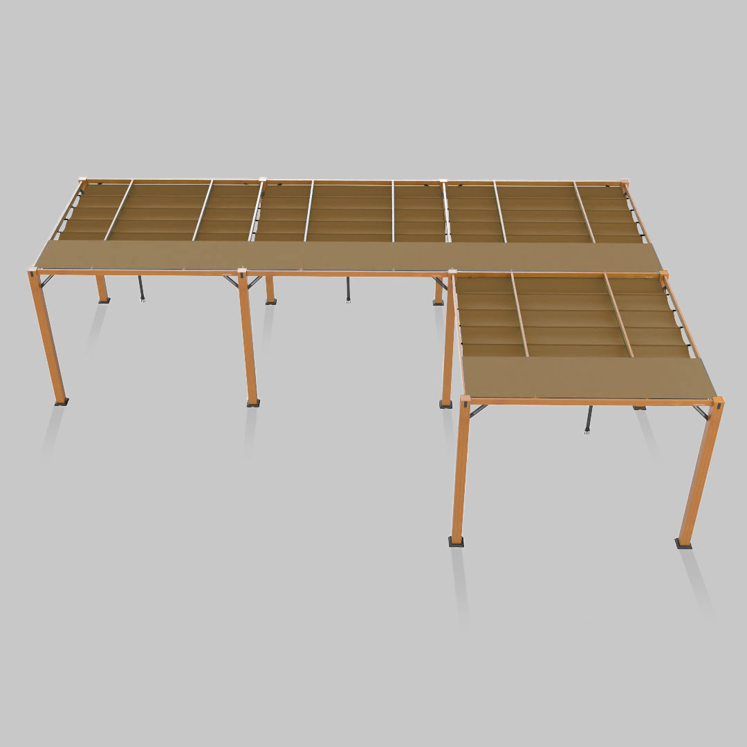 #configuration pergola_L shape #frame colour_Wood