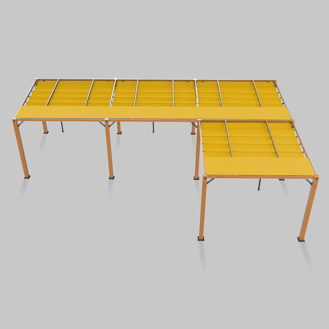 #configuration pergola_L shape #frame colour_Wood