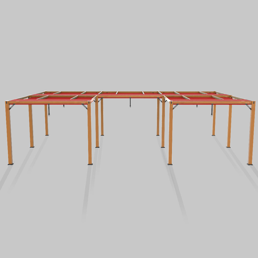 #configuration pergola_L shape #frame colour_Wood