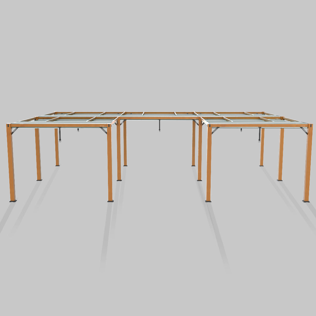 #configuration pergola_L shape #frame colour_Wood