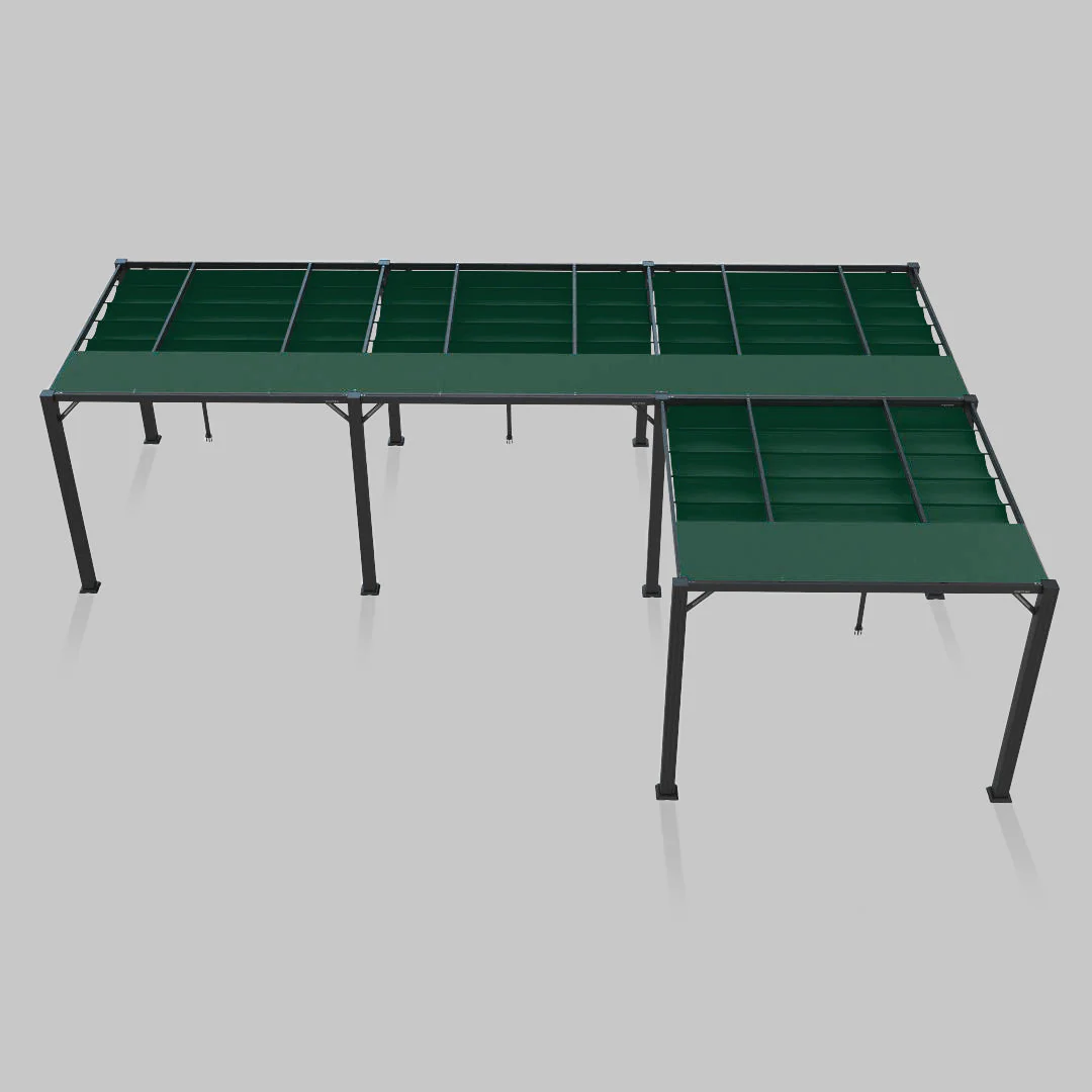 The Modular Pergola - Sunbrella Forest Green