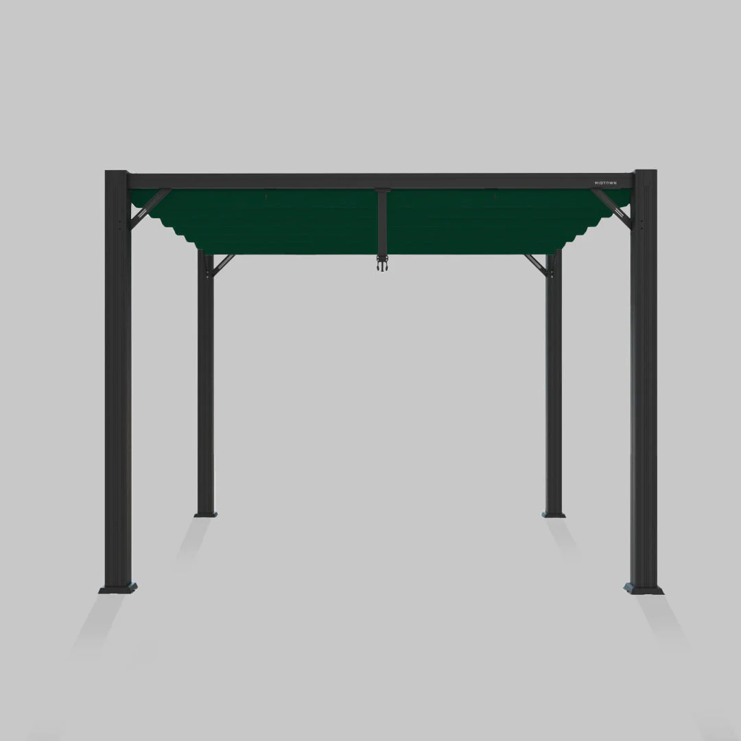 The Modular Pergola - Sunbrella Forest Green