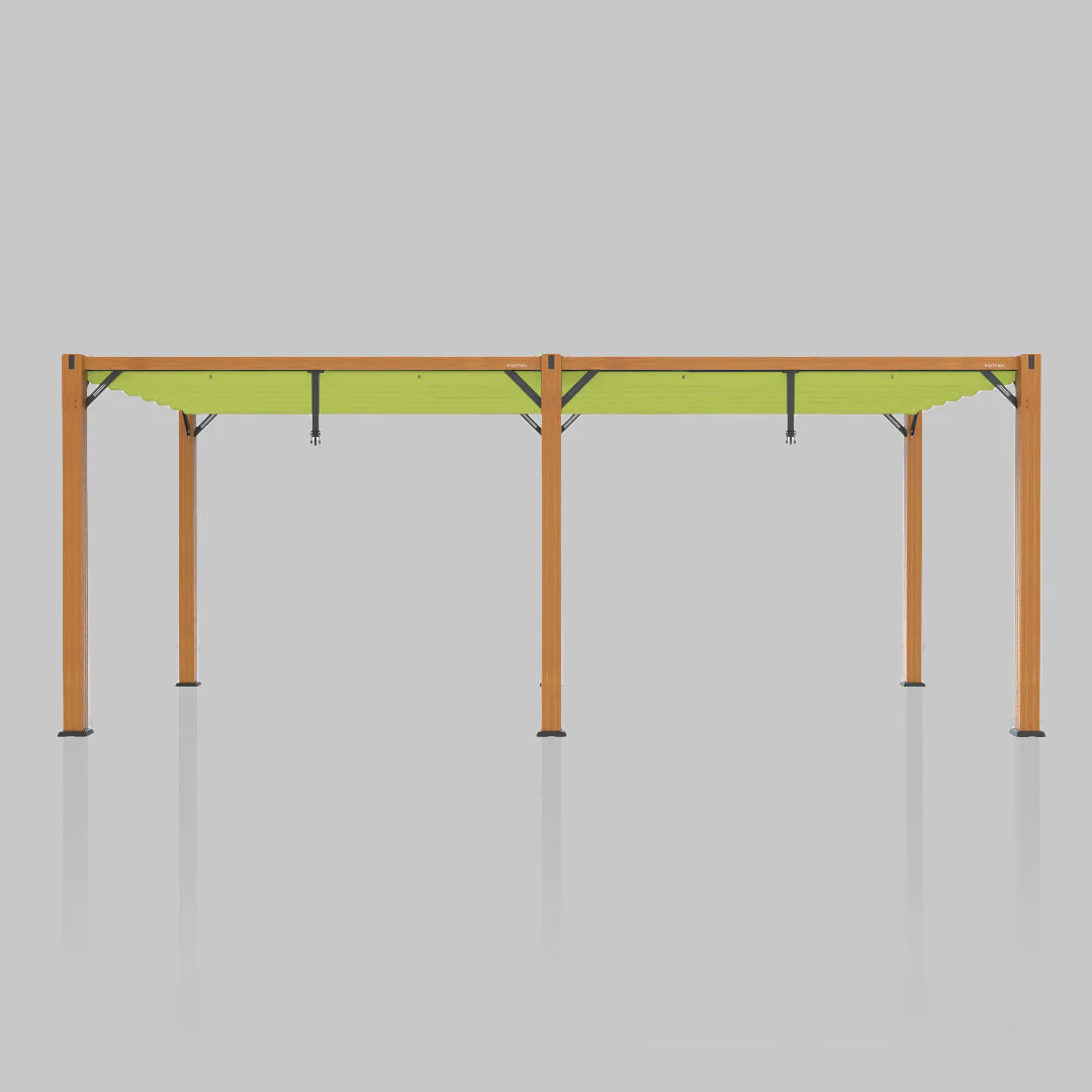 The Modular Wooden Pergola - Sunbrella Macaw
