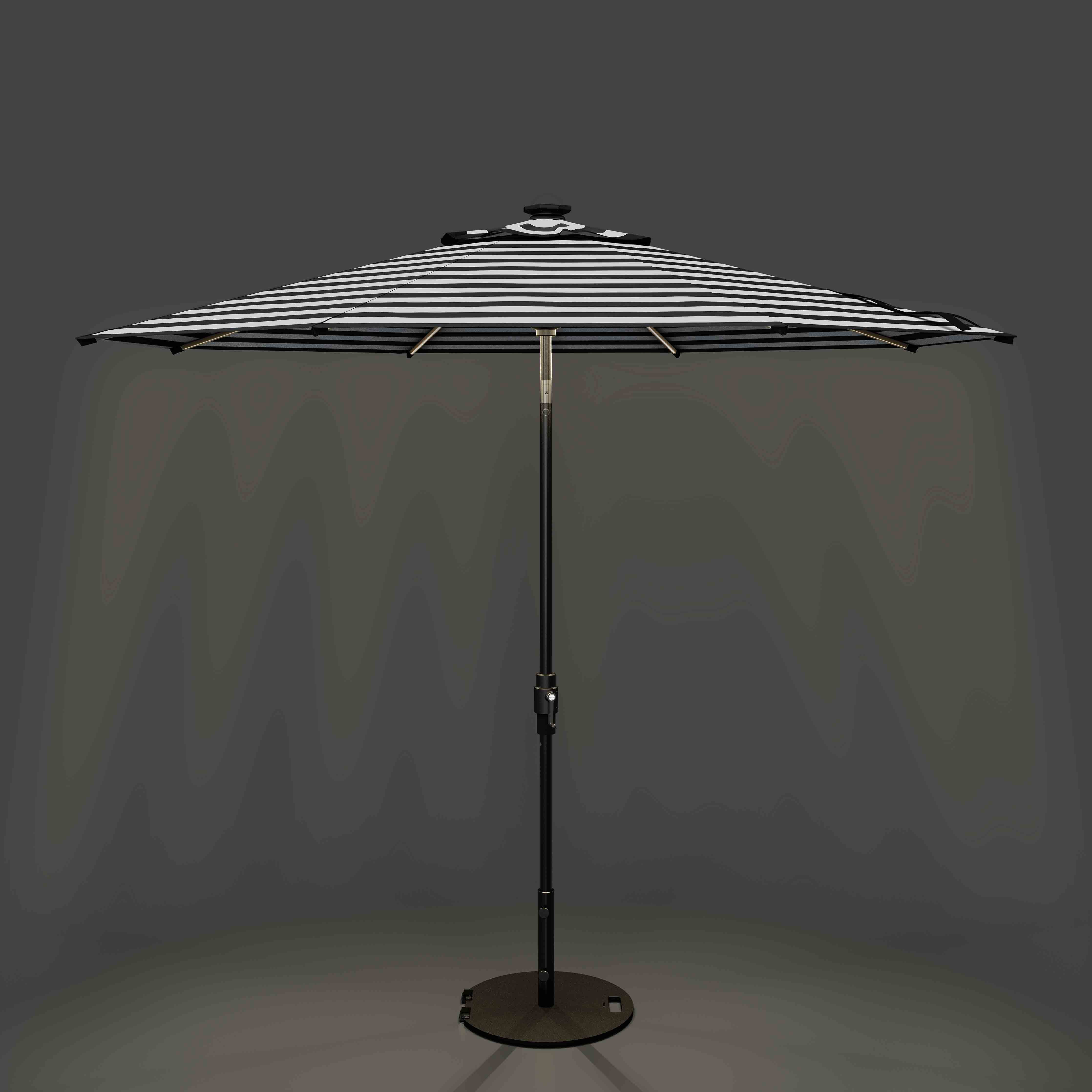 The LED Swilt™ - Sunbrella negro y gris