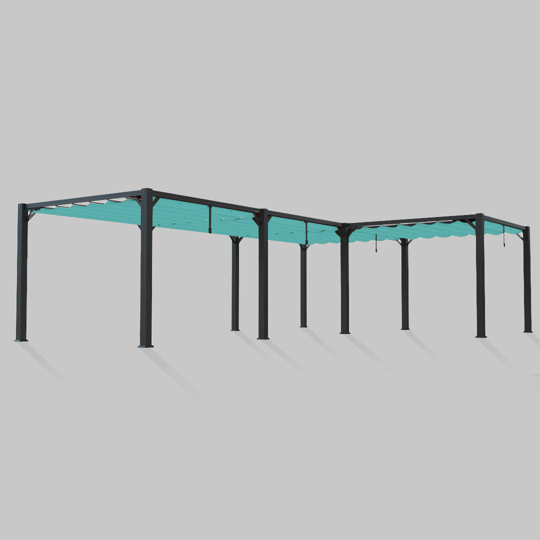 #configuration pergola_L shape #frame colour_Black