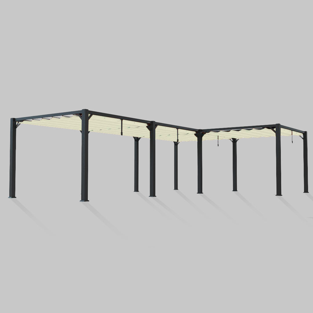 #configuration pergola_L shape #frame colour_Aluminum