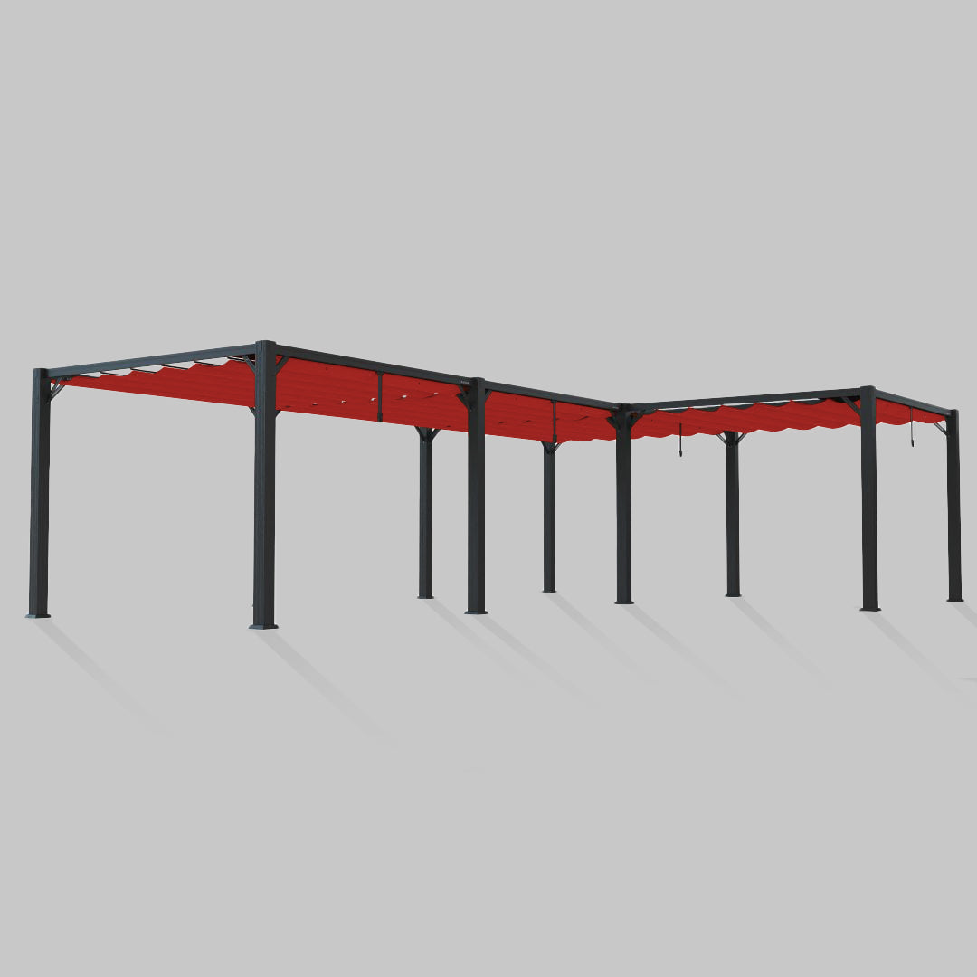 #configuration pergola_L Shape #frame colour_Black
