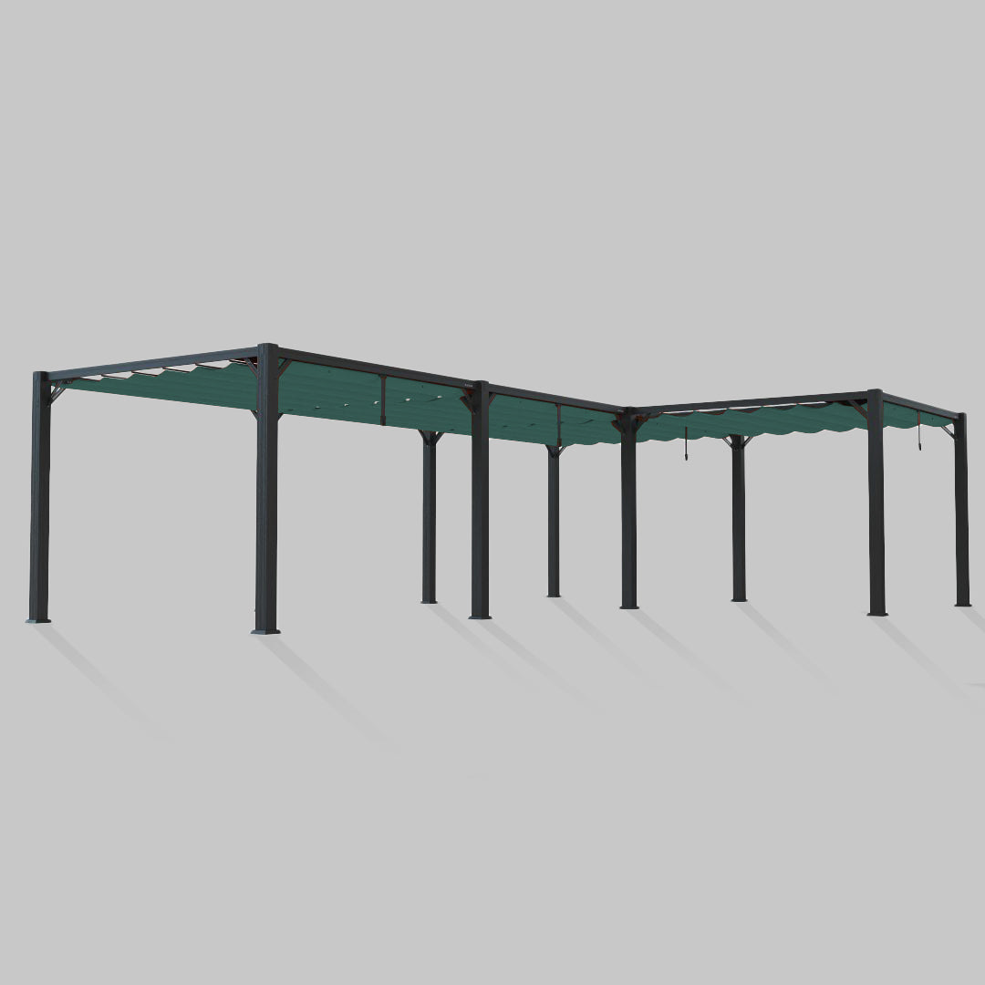 #configuration pergola_L shape #frame colour_Black