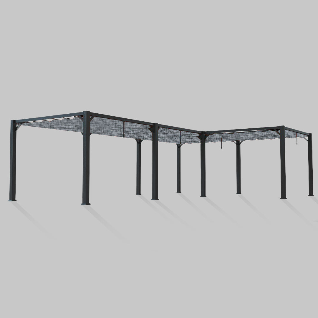 #configuration pergola_L shape #frame colour_Black