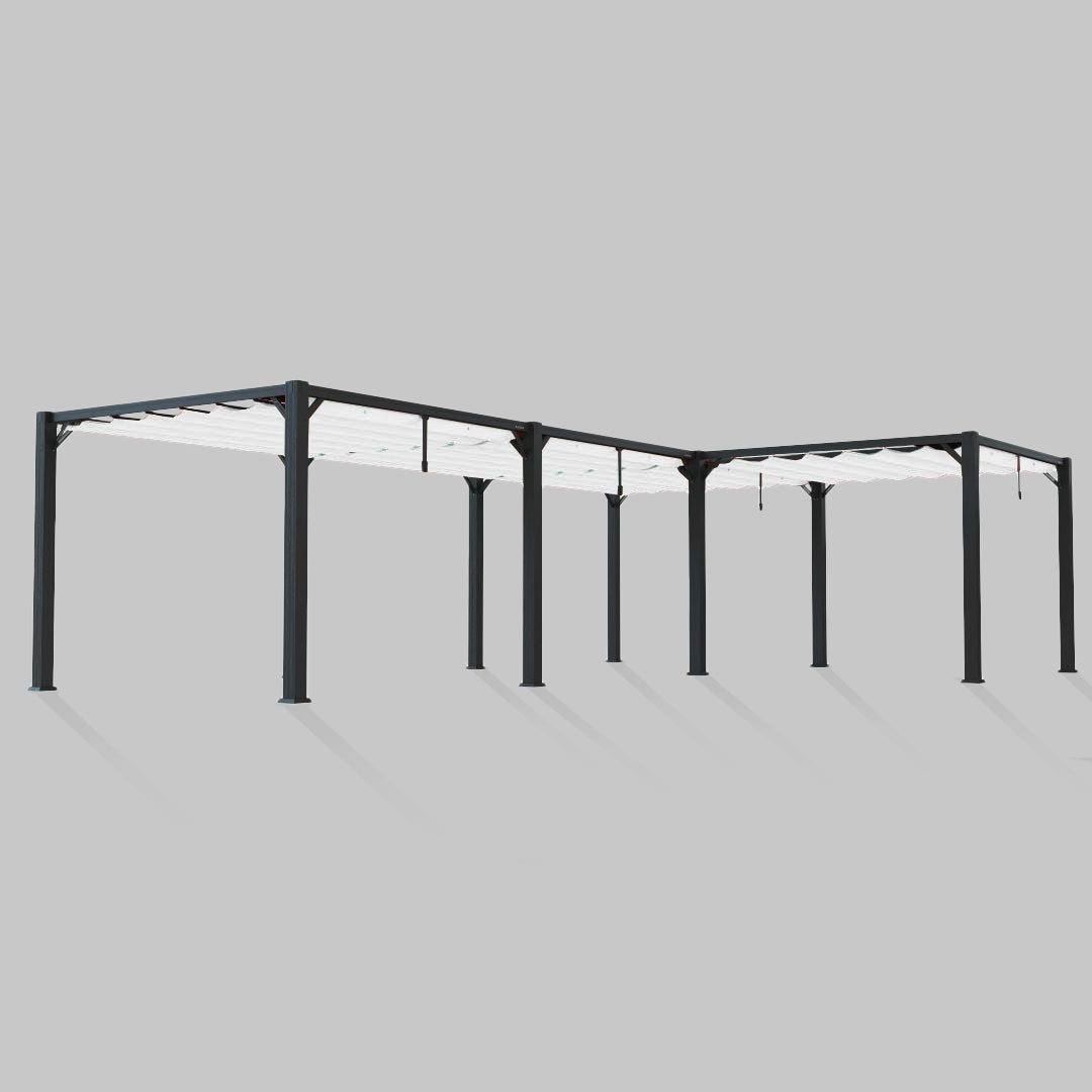 #configuration pergola_L shape #frame colour_Black