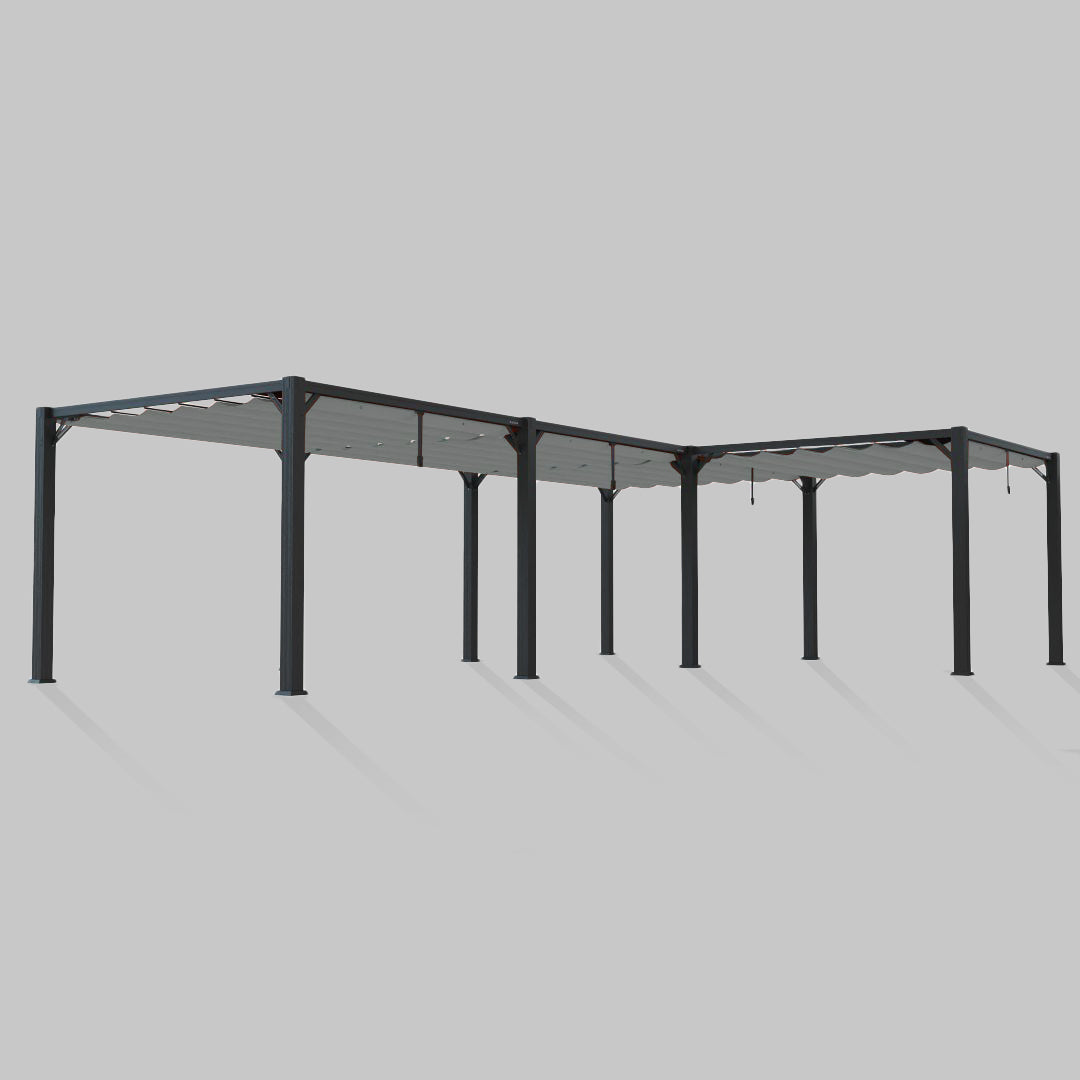 #configuration pergola_L shape #frame colour_Black