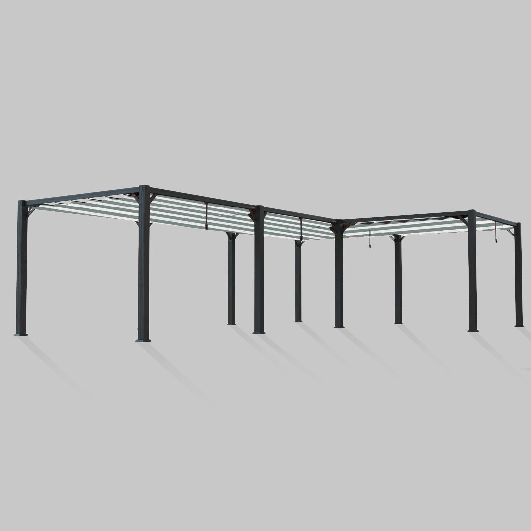 #configuration pergola_L shape #frame colour_Black