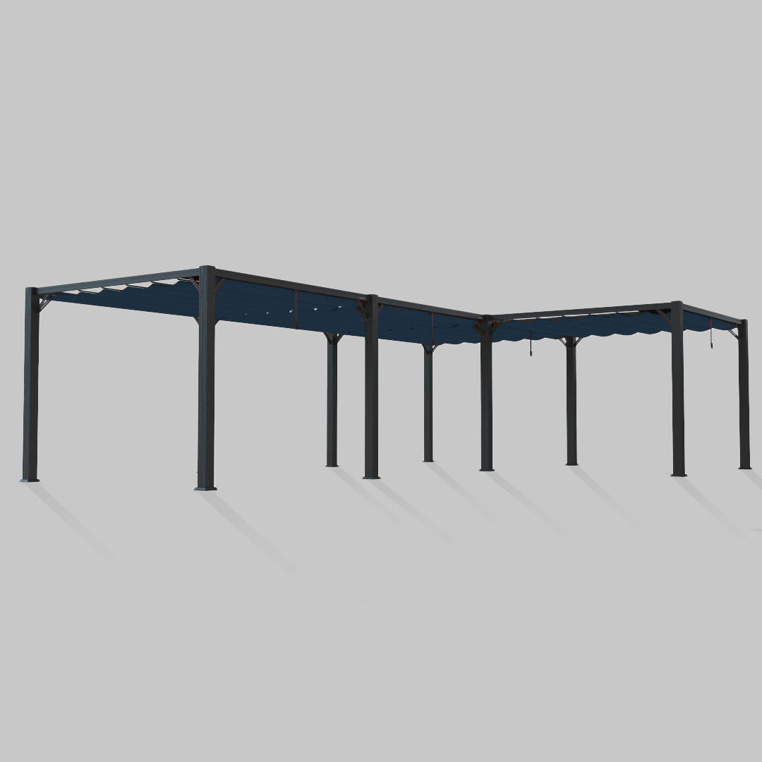 #configuration pergola_L shape #frame colour_Black