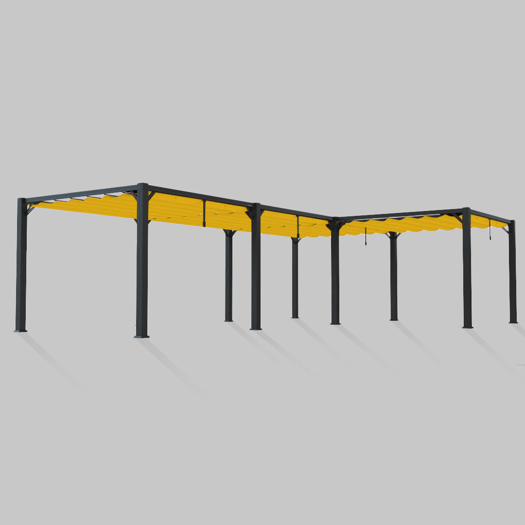 #configuration pergola_L shape #frame colour_Black