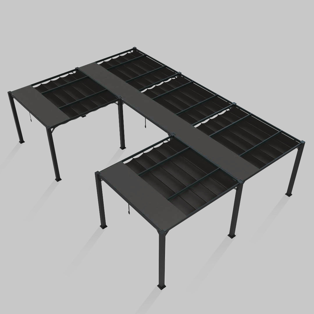 #configuration pergola_U shape #frame colour_Black