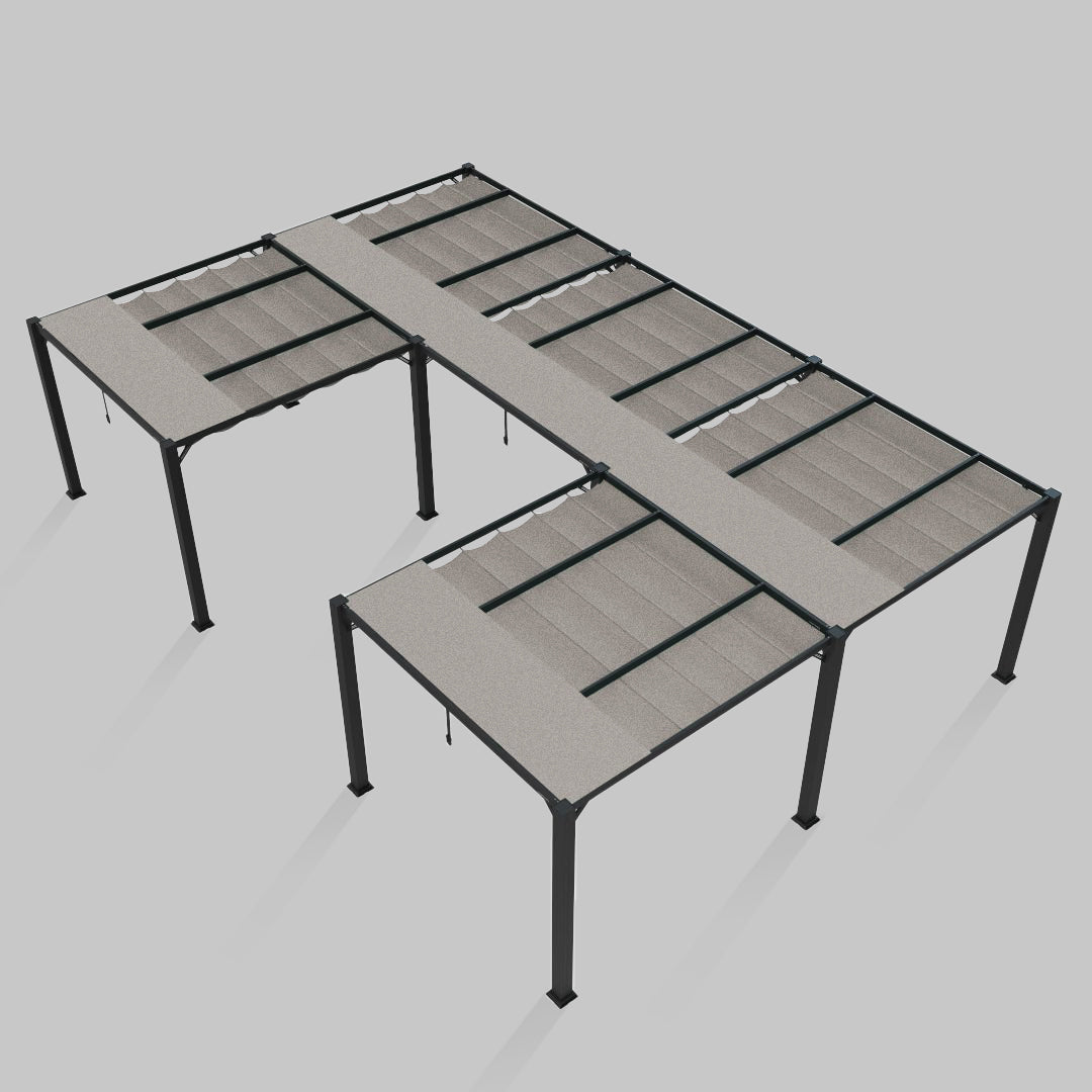 #configuration pergola_U shape #frame colour_Black