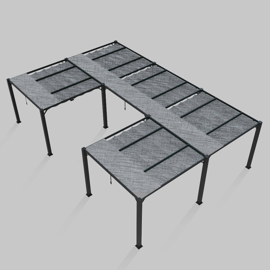 #configuration pergola_U shape #frame colour_Black