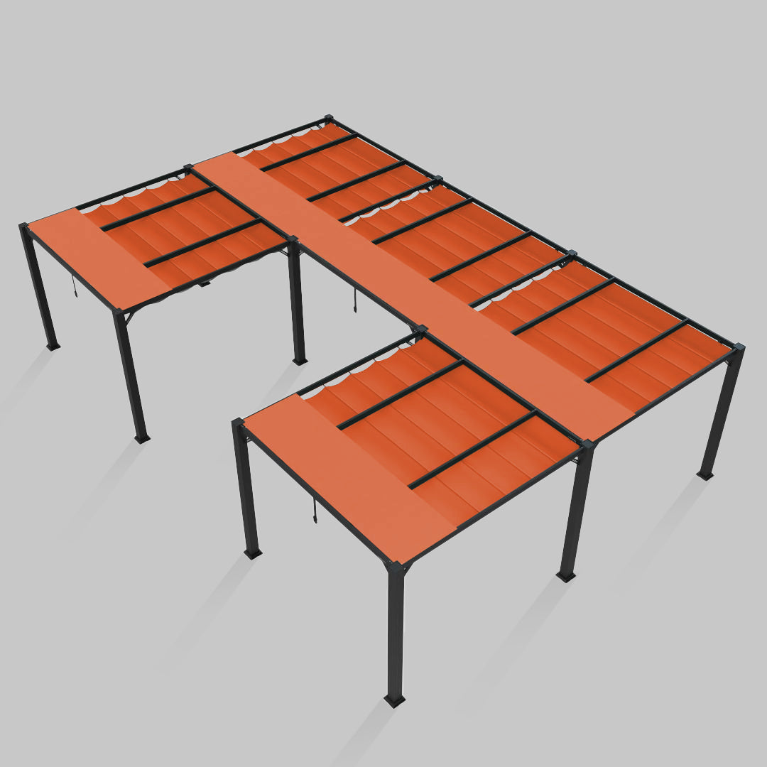 #configuration pergola_U shape #frame colour_Black