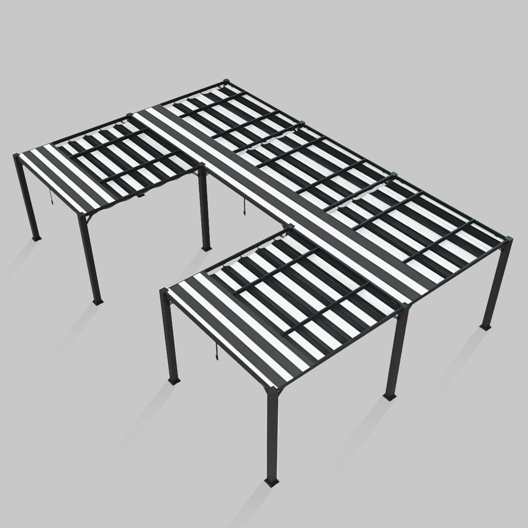 #configuration pergola_U shape #frame colour_Black