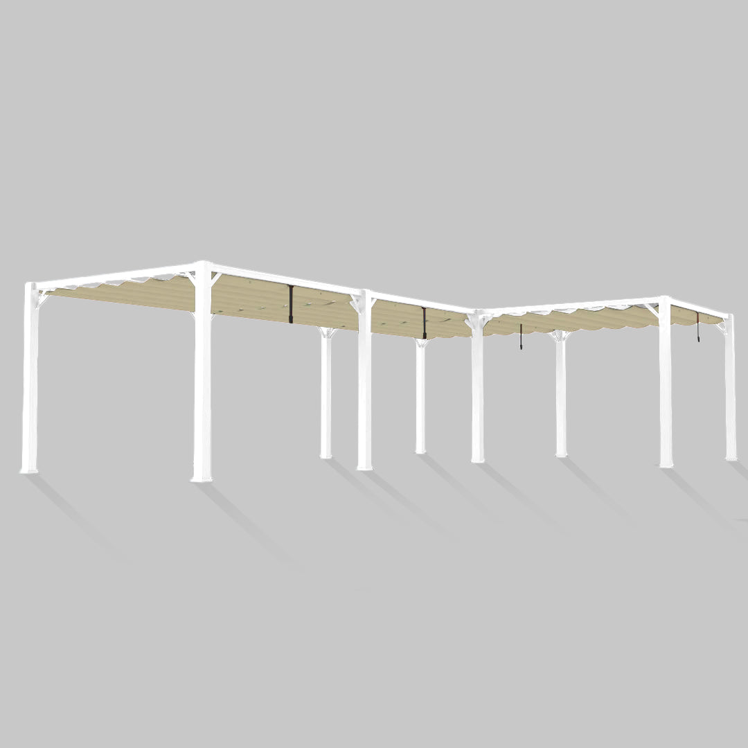 #configuration pergola_L shape #frame colour_White