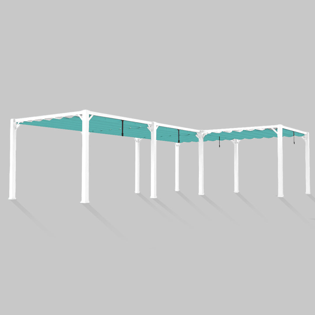#configuration pergola_L shape #frame colour_White