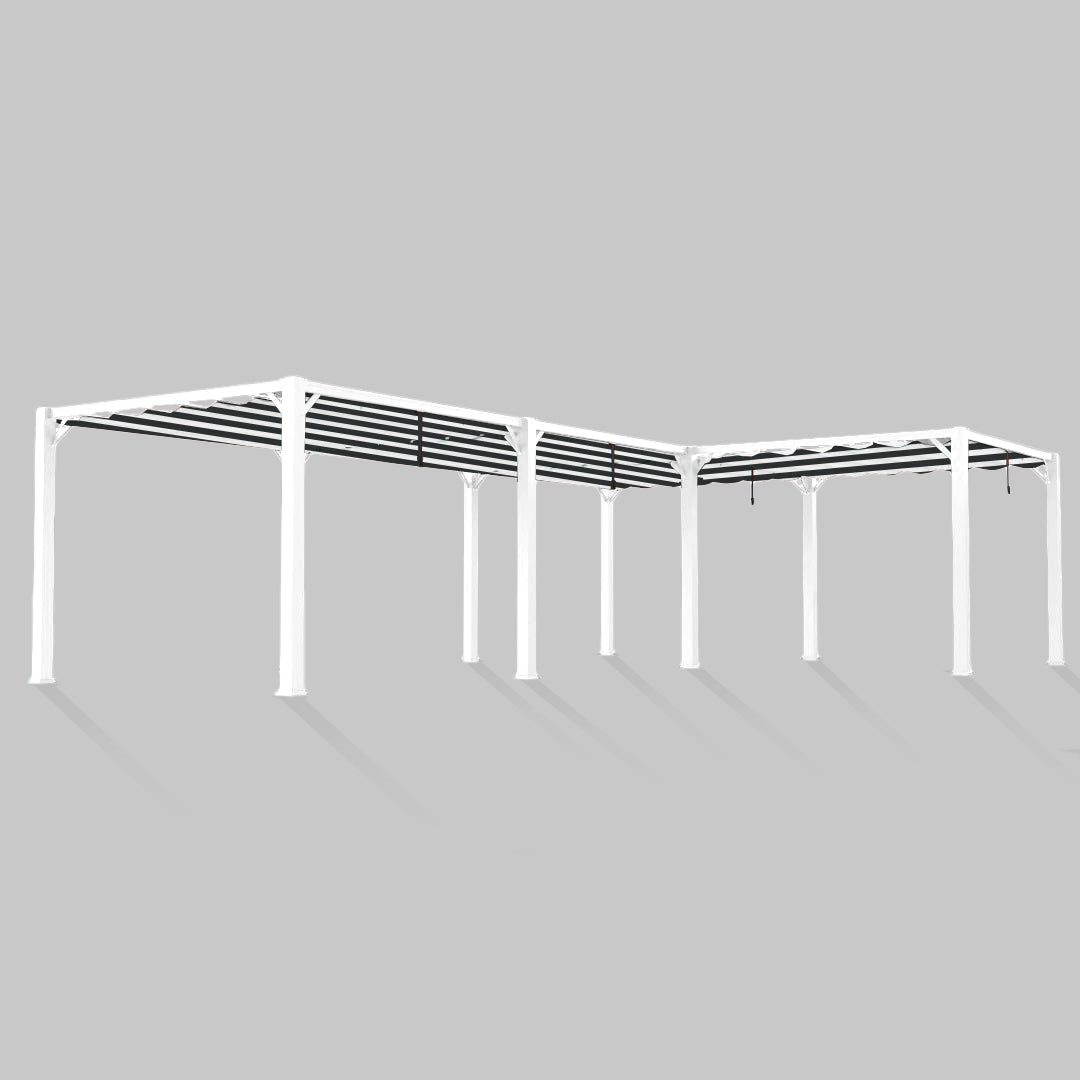 #configuration pergola_L shape #frame colour_White