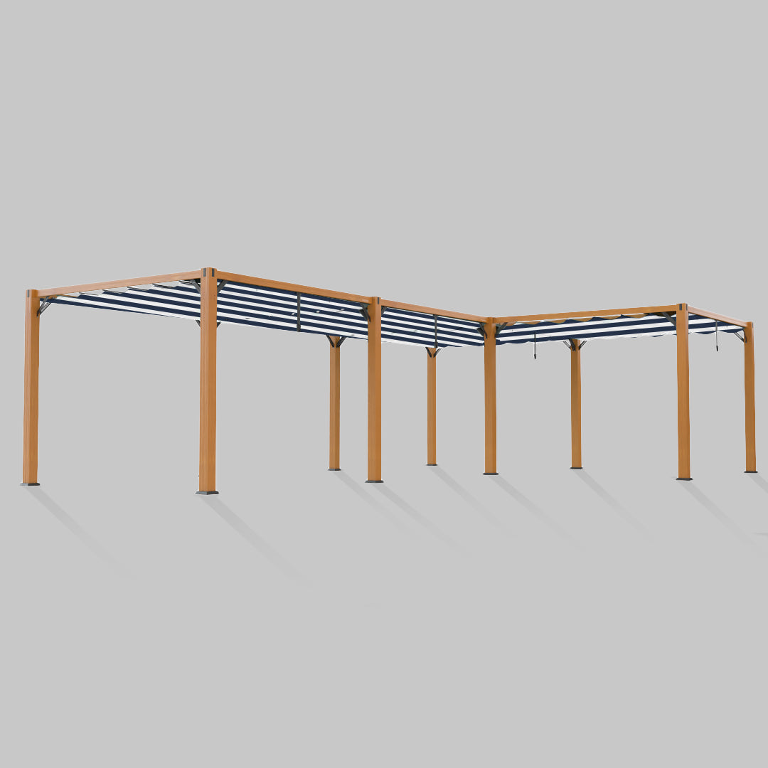 #configuration pergola_L shape #frame colour_Wood